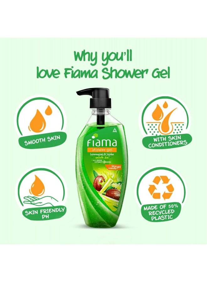 Fiama Body Wash Shower Gel Lemongrass & Jojoba, 500ml, Body Wash for Women and Men with Skin Conditioners for Smooth & Moisurised Skin, Suitable for All Skin Types - Image 3